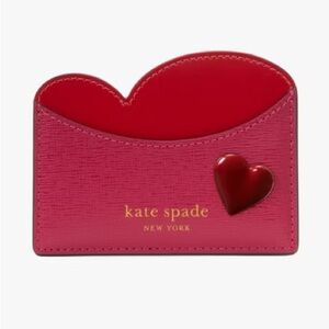 NWT Kate Spade Pitter Patter Heart Leather Cardholder | Quantity 2